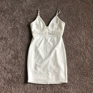 Dainty Hooligan White Lace Sheath Dress